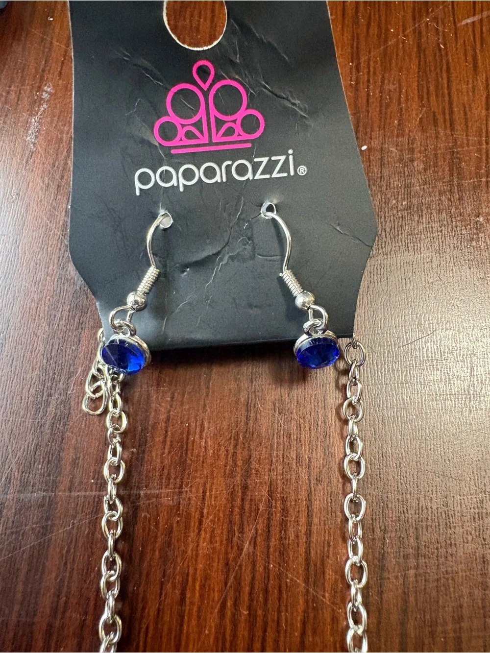 paparazzi Royal Blue Multi-Shape Station Necklace